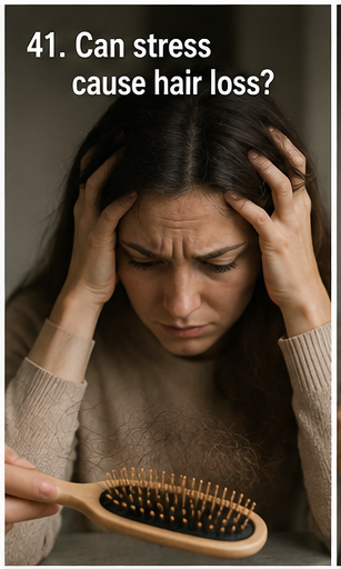Women’s Hair Loss knowledge Center on Stress & Lifestyle, Can stress cause hair loss?, Why did my hair fall out after COVID?, Can surgery trigger hair shedding?, Can emotional trauma cause hair loss?, Does poor sleep affect hair?, Can anxiety make hair fall out?, Does smoking affect hair growth?, Can alcohol contribute to hair thinning?, Does dehydration affect hair?, Can exercise improve hair growth?