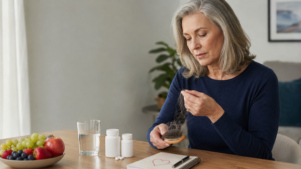 Medications that effect women's hair loss and hair health, Which medications commonly cause hair loss?, Can blood pressure medicine cause hair loss?, Do antidepressants cause hair shedding?, Can cholesterol medications affect Women's hair growth?, Can GLP-1 weight loss medications cause shedding?, Will chemotherapy hair grow back?, Can stopping medication reverse hair loss?, Should I stop a medication if my hair is thinning?, Which supplements are actually effective in Hair Growth?, Are collagen supplements worth taking?