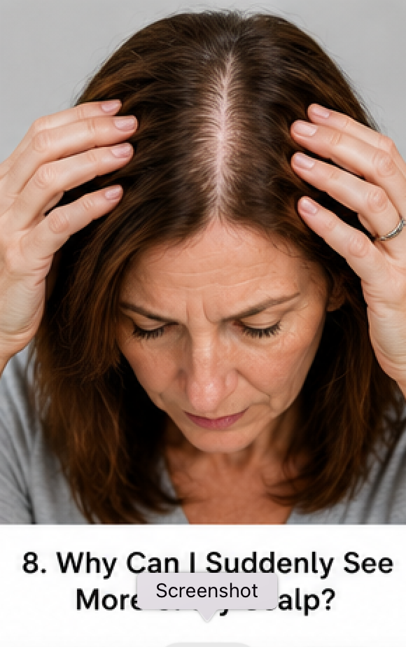 Why is my hair thinning? Why am I suddenly losing so much hair? Is losing hair every day normal? How much hair loss is considered normal? What causes hair loss in women? Why is my hair becoming thinner as I get older? Why is my ponytail getting smaller? Why can I suddenly see more of my scalp? Why is my hair getting finer? Can hair loss happen without bald spots?